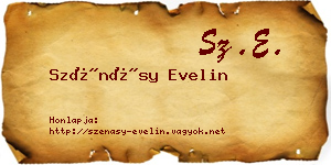 Szénásy Evelin névjegykártya